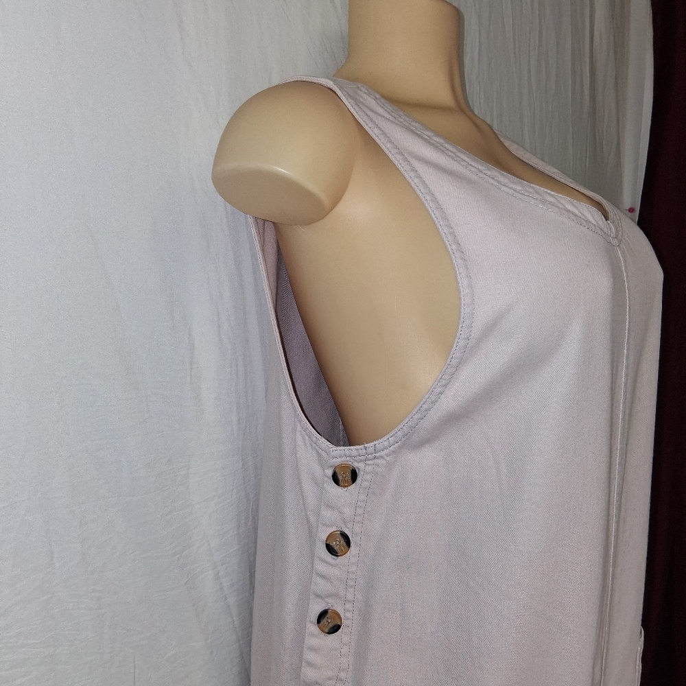 Original Ty wear 90s  Midi Dress Pale Purple Style Tencel Sleeveless Size 10 - Picture 8 of 16